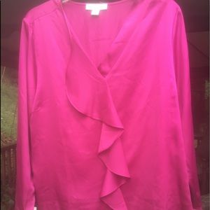 Coldwater Creek Draped Charmuese Shirt PXL